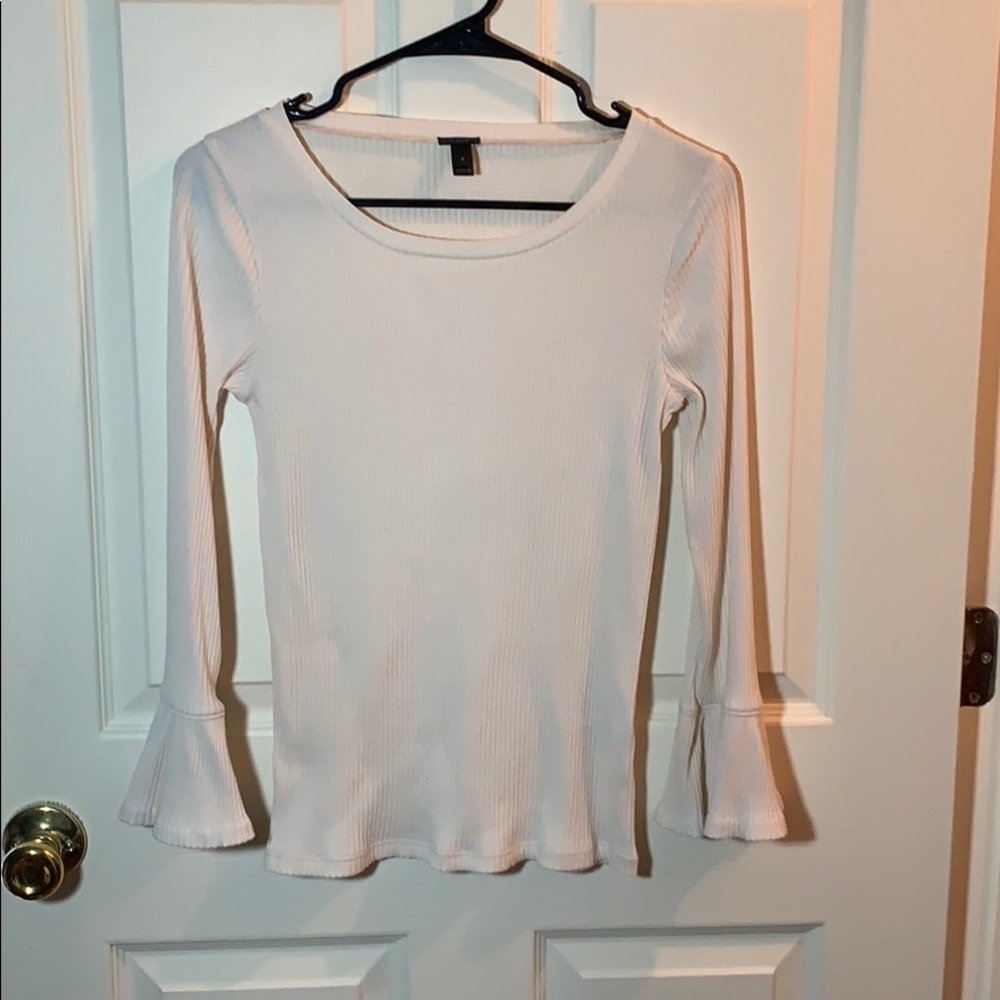 Size Small J Crew White Puff Sleeve Blouse
